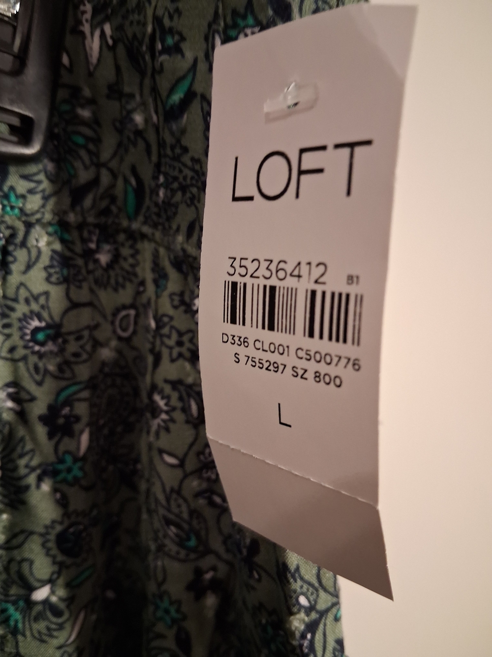 NWT The Loft Bohemian Cottagecore Green Floral Tiered Maxi Skirt Sz L - Picture 2 of 8